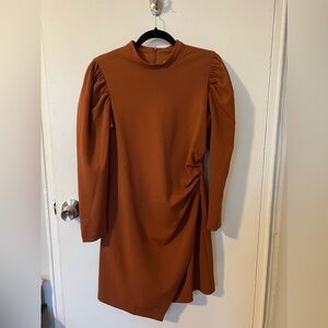 Calvin Klein Rust Long Sleeve Dress